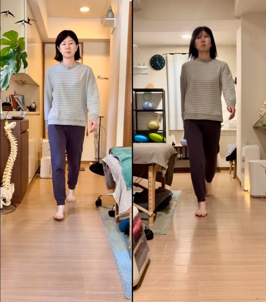 歩き方の比較写真